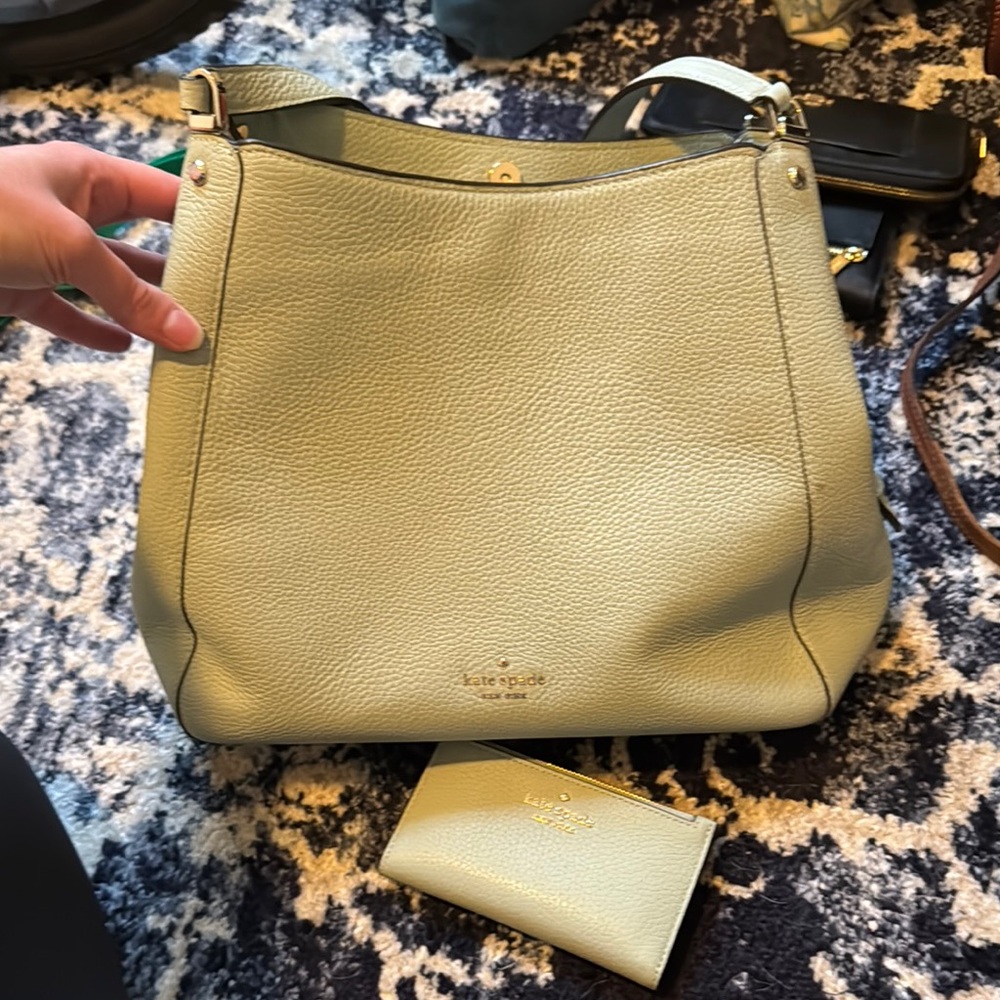 Kate Spade Green Leather Shoulder Bag
